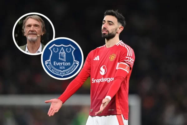 Everton Goodison Park dan Bruno Fernandes temp