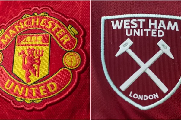 Old Trafford Manchester United vs West Ham logo temp